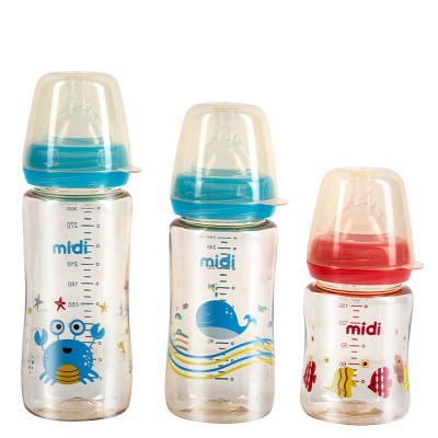 PPSU Baby Feeding Milk Bottle BPA Free Wide Neck With Handle